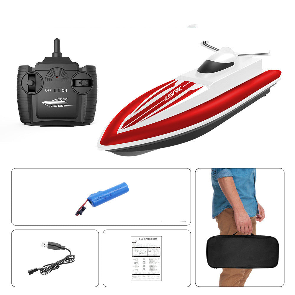 RC Boat Toy High Speed Racing Boat Waterproof 2.4G Electric Radio Dual Motor Sensitive Steering Remote Control Speedboat Gifts